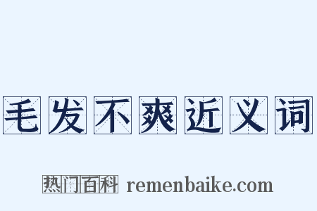 毛发不爽近义词是什么意思的图片